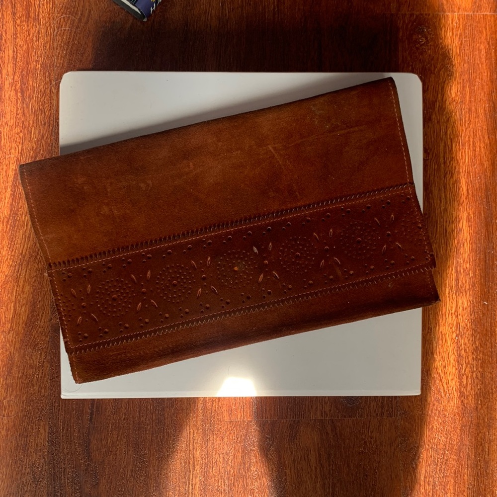Vintage Suede Clutch